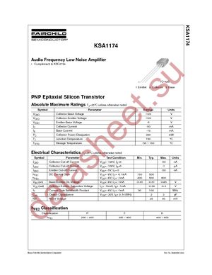 KSA1174FBU datasheet  